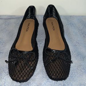 Nautical Black Breathable Flats Women’s Size 6.5